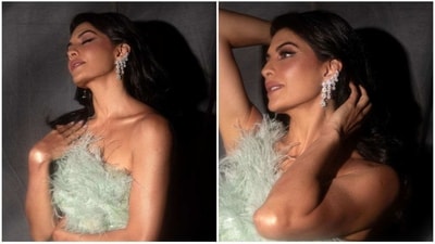 Assisted by celebrity make-up artist Shaan Muttathil, Jacqueline chose matte nude lip shade, sleek black winged eyeliner, blushed cheeks, pink eye shadow, dewy base, on-fleek brows, a bit of highlighter, and sharp contouring for the glam picks. (Instagram/@jacquelinef143) Assisted by celebrity make-up artist Shaan Muttathil, Jacqueline chose matte nude lip shade, sleek black winged eyeliner, blushed cheeks, pink eye shadow, dewy base, on-fleek brows, a bit of highlighter, and sharp contouring for the glam picks. (Instagram/@jacquelinef143)