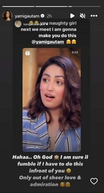 Yami Gautam reacts to Kangana Ranaut's latest Instagram Stories about her,