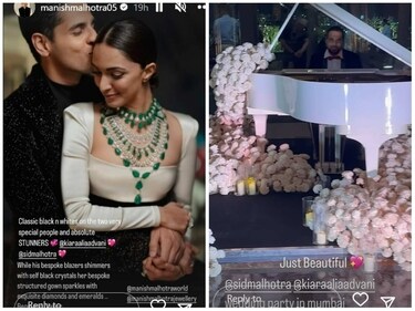 Manish Malhotra shared more glimpses of Sidharth and Kiara's Mumbai reception. Manish Malhotra shared more glimpses of Sidharth and Kiara's Mumbai reception.