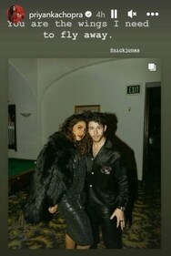 Nick Jonas shared pics with Priyanka Chopra from Las Vegas.