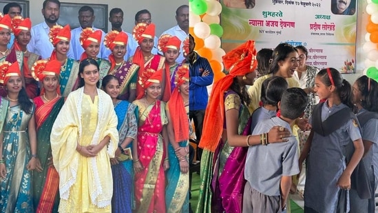 Nysa Devgan met with over 200 underprivileged students in Maharashtra.