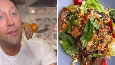 Alex Belew makes delicious thai chicken salad. Alex Belew makes delicious thai chicken salad.