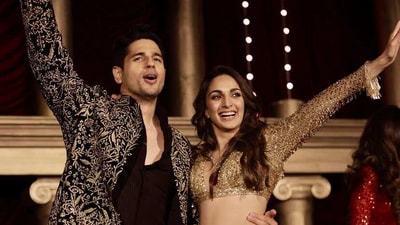 Sidharth Malhotra and Kiara Advani at their sangeet. Sidharth Malhotra and Kiara Advani at their sangeet.