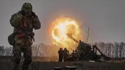 Ukrainian soldiers fire a Pion artillery system at Russian positions in this file image. (AP picture) Ukrainian soldiers fire a Pion artillery system at Russian positions in this file image. (AP picture)