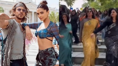 Shah Rukh Khan is mighty impressed with DU professors who recently performed on Jhoome Jo Pathaan. Shah Rukh Khan is mighty impressed with DU professors who recently performed on Jhoome Jo Pathaan.