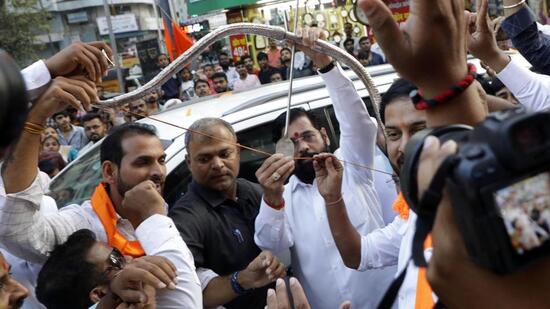 Chief minister Eknath Shinde has the advantage of power and patronage at the moment. He also claims to be in greater tune with Balasaheb’s ideological agenda (HT PHOTO)