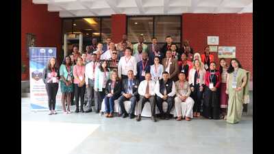 Delegates from 19 countries who are in Chandigarh to attend a 10-day leadership training at Post Graduate Institute of Medical Education and Research. (HT Photo)