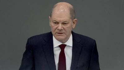 German Chancellor Olaf Scholz’s visit is the first standalone visit of the chancellor since the biennial IGC mechanism was established between the two countries in 2011. (AP File Photo) German Chancellor Olaf Scholz’s visit is the first standalone visit of the chancellor since the biennial IGC mechanism was established between the two countries in 2011. (AP File Photo)
