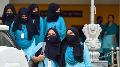 In October 2022, the Supreme Court delivered a split verdict on the ban of wearing of the hijab in educational institutions in Karnataka. (PTI) In October 2022, the Supreme Court delivered a split verdict on the ban of wearing of the hijab in educational institutions in Karnataka. (PTI)