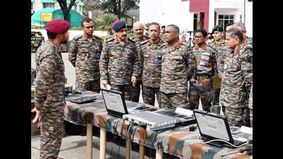 Indian Army Chief General Manoj Pande reviews the operational preparedness and prevailing security situation during his visit to the Northern Command Headquarters, in Udhampur on Wednesday. (ADGPI - INDIAN ARMY Twitter)