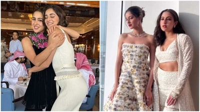 Ananya Panday and Sara Ali Khan have a blast in Doha. (Instagram) Ananya Panday and Sara Ali Khan have a blast in Doha. (Instagram)