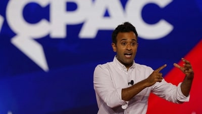 FILE PHOTO: Author Vivek Ramaswamy speaks at the Conservative Political Action Conference (CPAC) in Dallas, Texas, U.S. (REUTERS)