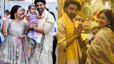 Gurmeet Choudhary and his family was at Siddhivinayak temple in Mumbai. Gurmeet Choudhary and his family was at Siddhivinayak temple in Mumbai.