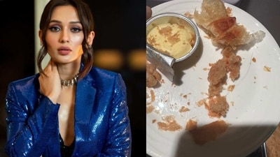 Mimi Chakraborty said she found hair in her food during a flight. Mimi Chakraborty said she found hair in her food during a flight.