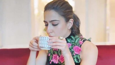 Sara Ali Khan enjoying some coffee in Doha. Sara Ali Khan enjoying some coffee in Doha.