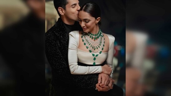Designer Manish Malhotra recently shared a post dedicated to Kiara Advani and Sidharth Malhotra and wrote, "The STUNNERS @kiaraaliaadvani 💖@sidmalhotra 💖in timeless class black and white .. while he shimmers in self black sparkle she shimmers with exquisite diamonds and emeralds .. styling them and designing their wardrobe for this very beautiful couple both I love very much for the wonderful human beings that they are 💕has been one of the most memorable journeys for all of us at @manishmalhotrajewellery and @manishmalhotraworld.(Instagram/@manishmalhotra)