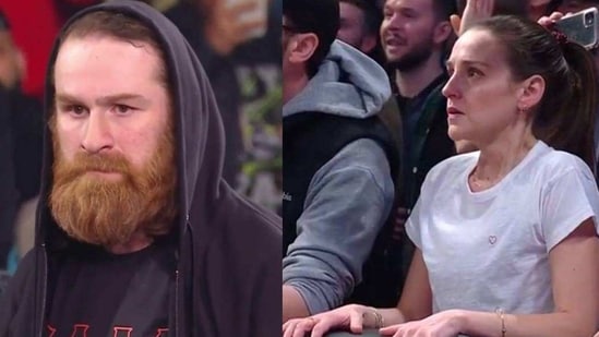 Sami Zayn and his wife(left)(Twitter)