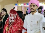 Newly-married couple found dead in the room on reception day with knife marks over the body, in Raipur on Wednesday. (ANI)