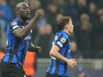 Inter Milan's Romelu Lukaku, left, celebrates after scoring during the Champions League, round of 16, first leg soccer match between Inter Milan and Porto, at the San Siro stadium in Milan, Italy, Wednesday, Feb. 22, 2023. (AP Photo/Luca Bruno) Inter Milan's Romelu Lukaku, left, celebrates after scoring during the Champions League, round of 16, first leg soccer match between Inter Milan and Porto, at the San Siro stadium in Milan, Italy, Wednesday, Feb. 22, 2023. (AP Photo/Luca Bruno)