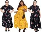 There are many striking dresses available on Amazon for plus size women.