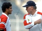Sourav Ganguly and Greg Chappell in a still from 2005
