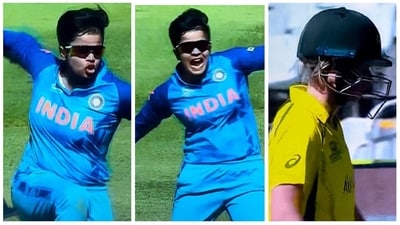 Mooney received her marching orders in the next over after Shafali took a brilliant catch in the 12th over