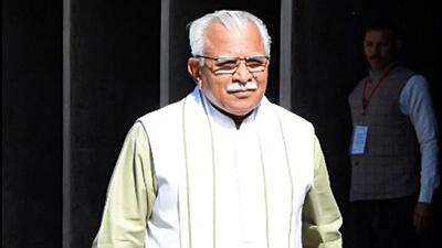 Haryana chief minister Manohar Lal Khattar during the Budget presentation of the state assembly in Chandigarh on Thursday. (Manohar Lal twitter) Haryana chief minister Manohar Lal Khattar during the Budget presentation of the state assembly in Chandigarh on Thursday. (Manohar Lal twitter)