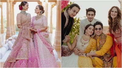 Actor Kiara Advani and Sidharth Malhotra tied the knot in a lavish, intimate ceremony held in Suryagarh Palace in Jaisalmer, Rajasthan. The couple's close friends, stars from the film industry, and family members attended the wedding celebrations. Sidharth and Kiara also shared glimpses from their shaadi, sangeet, and mehendi on Instagram. Most recently, Kiara posted unseen pictures of herself, Sidharth and her family to wish her mother on her birthday. Keep scrolling to check it out. (Instagram) Actor Kiara Advani and Sidharth Malhotra tied the knot in a lavish, intimate ceremony held in Suryagarh Palace in Jaisalmer, Rajasthan. The couple's close friends, stars from the film industry, and family members attended the wedding celebrations. Sidharth and Kiara also shared glimpses from their shaadi, sangeet, and mehendi on Instagram. Most recently, Kiara posted unseen pictures of herself, Sidharth and her family to wish her mother on her birthday. Keep scrolling to check it out. (Instagram)