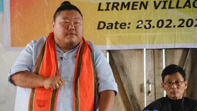 Nagaland minister and state BJP chief Temjen Imna Along is contesting the February 27 election from the Alongtaki seat (Twitter/)