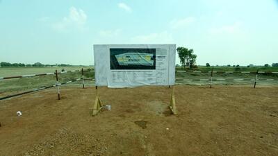 The Jewar Airport consturction site in Greater Noida in September 2022. (Sunil Ghosh/HT Photo) The Jewar Airport consturction site in Greater Noida in September 2022. (Sunil Ghosh/HT Photo)