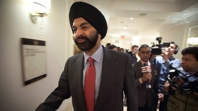 President and CEO of Mastercard Ajay Banga leaves after meeting Prime Minister Narendra Modi at a breakfast in the Manhattan borough of New York September 29, 2014. (Reuters / File photo)