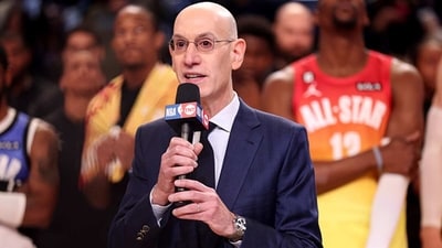 NBA Commissioner Adam Silver addresses the crowd (Getty) NBA Commissioner Adam Silver addresses the crowd (Getty)