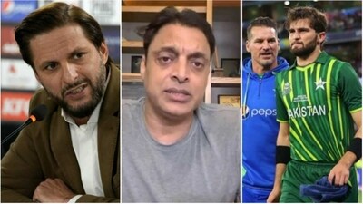 Shahid Afridi; Shoaib Akhtar; Shaheen Afridi (File)