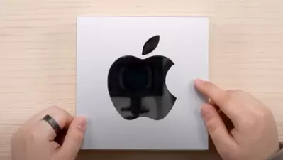 The square slab is made of the same 6000 series aluminium used to manufacture Apple products. (screengrab/YouTube) The square slab is made of the same 6000 series aluminium used to manufacture Apple products. (screengrab/YouTube)