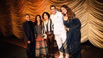 Sonakshi Sinha, Vijay Varma and team Dahaad at the 73rd Berlin International Film Festival on Wednesday. Sonakshi Sinha, Vijay Varma and team Dahaad at the 73rd Berlin International Film Festival on Wednesday. 