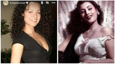 Kangana Ranaut found herself to be a replica of a young Madhubala in her early days. Kangana Ranaut found herself to be a replica of a young Madhubala in her early days.
