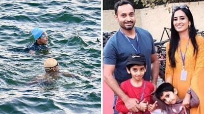 Vineeta Singh shared about her difficult experience in the course of a swimming test in her latest post on Instagram. Vineeta Singh shared about her difficult experience in the course of a swimming test in her latest post on Instagram.