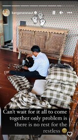 Kangana Rananut shares a glimpse of her new furnishing for house.