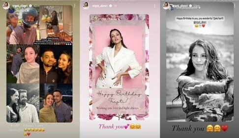 Anushka Sharma, Karnesh and Vicky Kaushal wished Triptii Dimri on her birthday. Anushka Sharma, Karnesh and Vicky Kaushal wished Triptii Dimri on her birthday.
