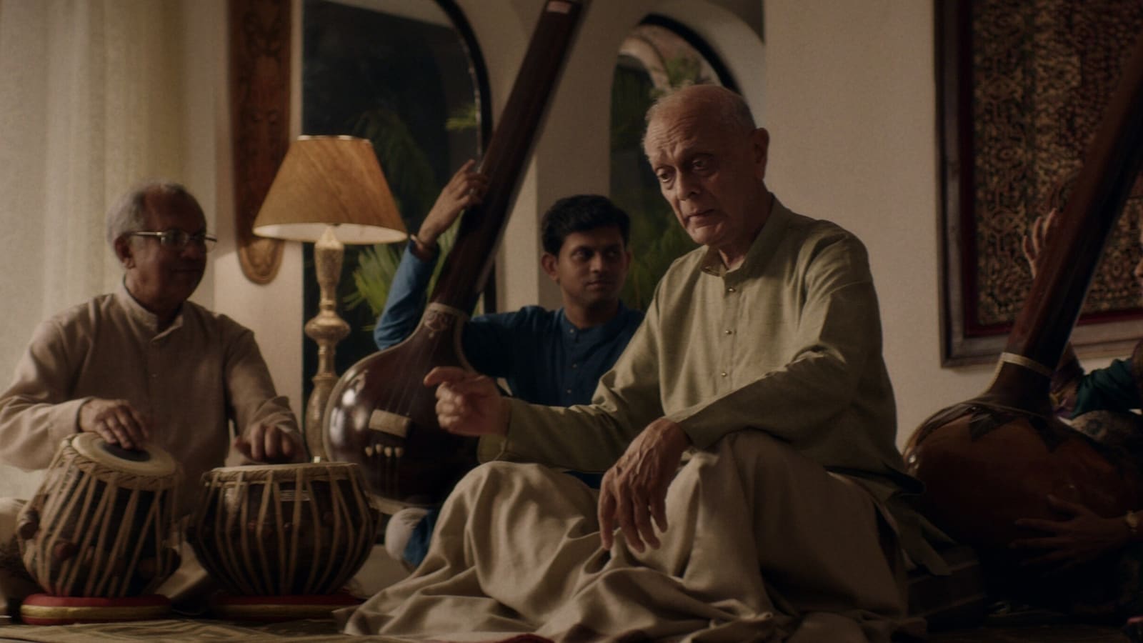 Aditya Modak as Sharad Nerulkar, and Arun Dravid, as Guruji, in a still from The Disciple (Film still) Aditya Modak as Sharad Nerulkar, and Arun Dravid, as Guruji, in a still from The Disciple (Film still)