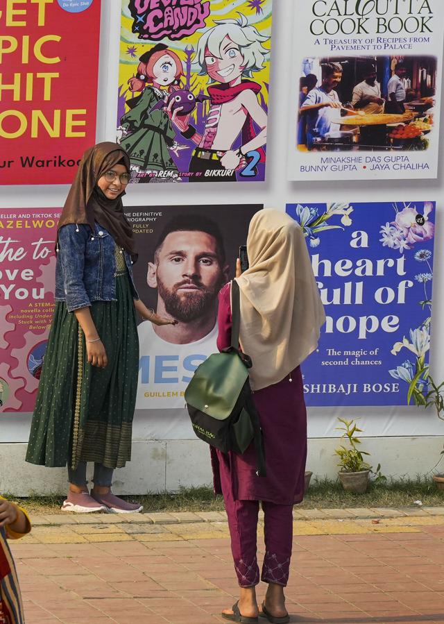 Visitors at the Kolkata Book Fair 2023. (Swapan Mahapatra/PTI) Visitors at the Kolkata Book Fair 2023. (Swapan Mahapatra/PTI)