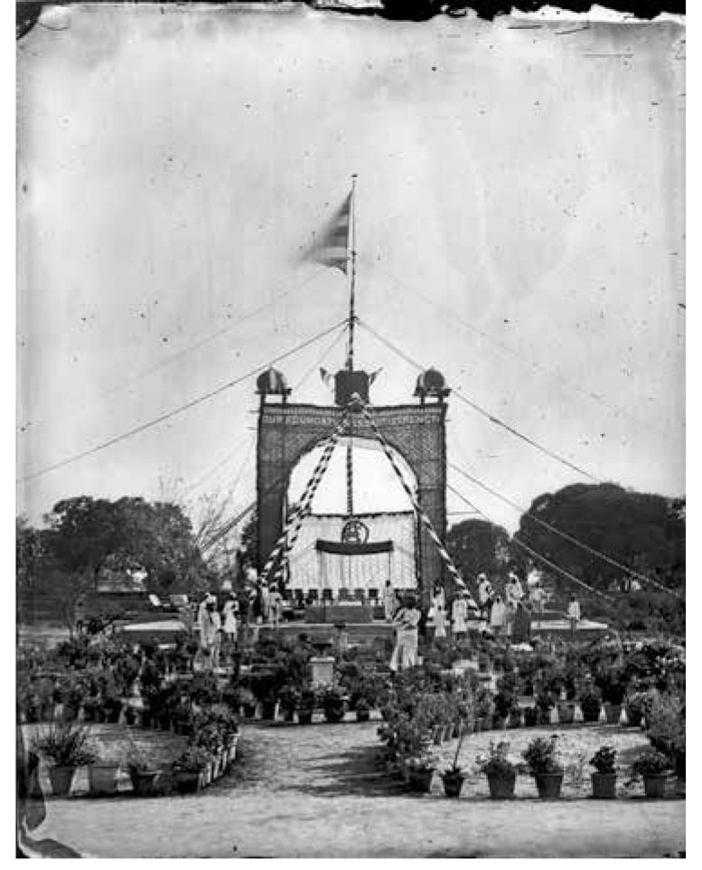 Foundation Laying of the Albert Hall Museum During the Prince of Wales’ Visit in 1876 (Maharaja Sawai Ram Singh II’s studio) Foundation Laying of the Albert Hall Museum During the Prince of Wales’ Visit in 1876 (Maharaja Sawai Ram Singh II’s studio)