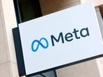 The logo of Meta Platforms' business group is seen in Brussels.