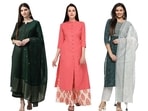 Women can get plus sizes in these kurta sets on Amazon at discounted rates. 