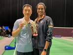 Park Tae-sang (L) with PV Sindhu(Instagram)