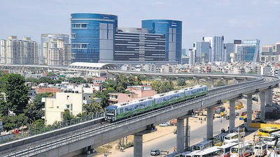 (FILE PHOTO) GURGAON SKYLINE IMAGE - Gurgaon, India- October 02 : The much awaited rapid metro project in Gurgaon, which was to be inaugurated from October 2, has yet again missed its deadline. The trial runs were still being conducted on Wednesday and no further date for its inauguration has been intimated yet. A week ago, the MD had claimed that all arrangements were in place and the final inspection of the Metro rail safety commissioner was awaited, which would take another 2-3 days, in Gurgaon, India, on Wednesday, October 02, 2013. (Photo by Parveen Kumar/ Hindustan Times) (FILE PHOTO) GURGAON SKYLINE IMAGE - Gurgaon, India- October 02 : The much awaited rapid metro project in Gurgaon, which was to be inaugurated from October 2, has yet again missed its deadline. The trial runs were still being conducted on Wednesday and no further date for its inauguration has been intimated yet. A week ago, the MD had claimed that all arrangements were in place and the final inspection of the Metro rail safety commissioner was awaited, which would take another 2-3 days, in Gurgaon, India, on Wednesday, October 02, 2013. (Photo by Parveen Kumar/ Hindustan Times)