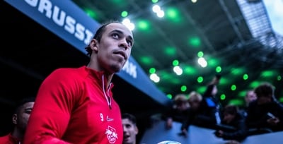 Yussuf Poulsen plays for RB Leipzig in Germany. (DFL)