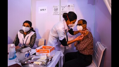 India started its Covid vaccination drive on January 16, 2021, and covered at least 90% of the country’s population with at least dose within a year (Hindustan Times) India started its Covid vaccination drive on January 16, 2021, and covered at least 90% of the country’s population with at least dose within a year (Hindustan Times)