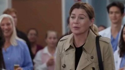 Ellen Pompeo on Grey's Anatomy. Ellen Pompeo on Grey's Anatomy.