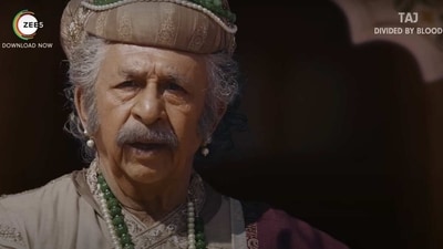 Naseeruddin Shah plays Emperor Akbar in the Zee5 series premiering next month. Naseeruddin Shah plays Emperor Akbar in the Zee5 series premiering next month.